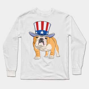 English Bulldog 4th Of July Long Sleeve T-Shirt